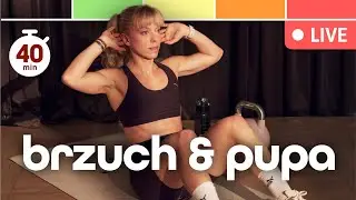 🔴  TRENING LIVE:  SHAPE BRZUCH & POŚLADKI 🔥  | ŚRODA 18:00