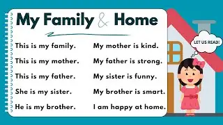 MY FAMILY AND HOME 🏠 | EASY ENGLISH PRACTICE| Read along | with Teacher Jake