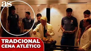 ALMADA y PUBILL ALUCINAN cuando CEREZO parte el COCHINILLO: &iexcl;AS&Iacute; fue la TRADICIONAL cena ATL&Eacute;TICA!