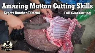 😱 Amazing Mutton Cutting Skills | Expert Butcher Tutorial | Full Goat Cutting 🔪
