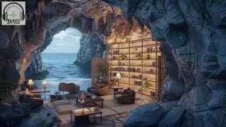 Zen Caf&eacute; Ambience with Gentle Ocean Waves | Calm Minimal Background Sound