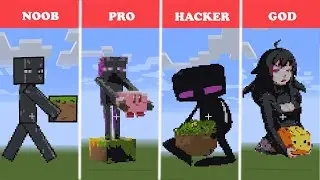 NOOB VS PRO VS HACKER Minecraft Pixel art Enderman
