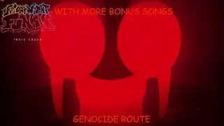 FNF Indie Cross FULL RELEASE Gameplay all Bonus songs + Genocide Route [HARD]