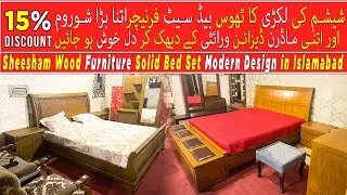 Furniture Sheesham Wood Solid Bed Set Modern Design | Golra Mor Furniture Market
