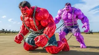 HULK VS PURPLE HULK EPIC BATTLE! : The confrontation begins on a military cargo plane !