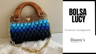 BOLSA DE CROCHÊ SUPER ESTILOSA APROVEITANDO RESTINHOS DE FIO - Tutorial Completo