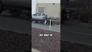 Guy crashes car into utility pole and breaks it