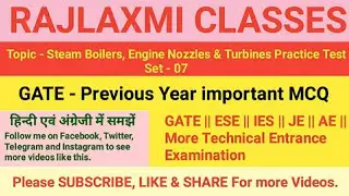 Steam Boiler, Engine, Nozzles  & Turbines MCQ Practice Test Set -  07
