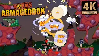 Worms Armageddon Online | Kaos 3 Players | PC 4K
