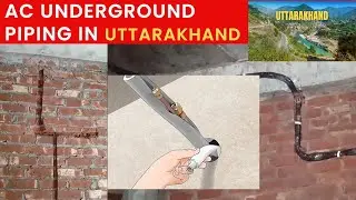 AC Installation Site Work | दीवार में झिर्री काटकर Pipe कैसे डालते हैं | #acinstallation #acpiping