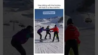Mentally already on the slopes with friends! ⛷️ And Snowfeet Skiskates are a must! 🔥