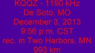 KQQZ 1190   De Soto, MO 2013 12 03 9 56 21 PM CST