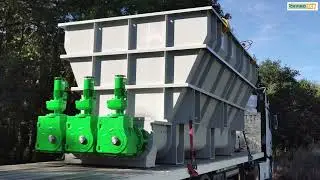 ENVIROSEP - Silo de stockage de boues avec extracteur &agrave; vis MULTISPIR_X