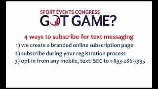 Sport Events Congress 2021   SMSnet, the Sport and Event Text Messaging Company