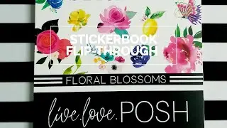 POSH FLORAL BLOSSOMS Stickerbook | Flipthrough | Planner Stickers | Southern Tee time