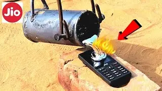 JIO PHONE VS MOLTEN ALUMINIUM METAL 🔥| Phone Is Dead |