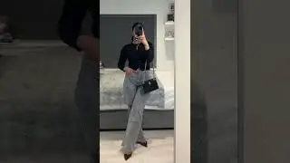 These stretchy jeans are worth the hype! OOTD in size 36 wide leg