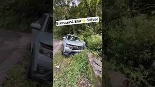 Suzuki Brezza 2023 Accident video 4 Star safety check #roadaccdient #brezza2023 #g4gaadi #viralvideo