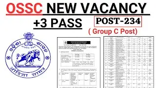 OSSC New Notification Out For 234 Post//OSSC Vital Statistics Assistant Recruitment