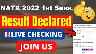 NATA 2022 1st Session Result (Declared) - Check Your NATA 2022 Result Here