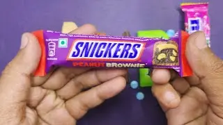 Snickers Peanut Brownie Chocolate Unboxing & Unwrapping ASMR Video