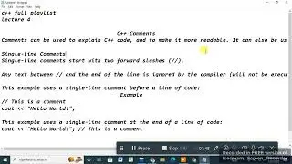 Lecture 4|Computer Science|