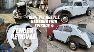 1964 VW Beetle Restoration Episode 4 - Fender Removal