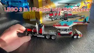 Post Build Demo and Review - LEGO Flatbed with Helicopter