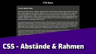 Kurs zur Webentwicklung #011 - CSS Basics: Größen, Einheiten, Abstände und Rahmen