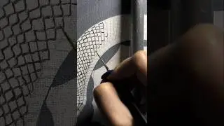 The process of drawing snake scales