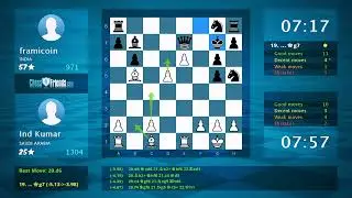 Chess Game Analysis: Ind Kumar - framicoin, 1-0 (By ChessFriends.com)