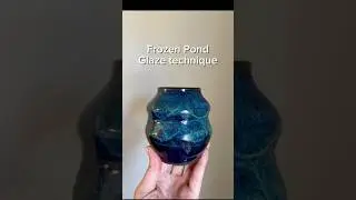 Frozen pond glaze technique. #shorts #ceramic #clay #pottery #glaze #art #diy