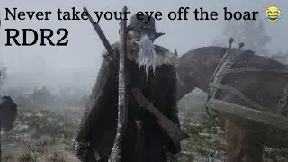 Red Dead Redemption 2 Never take your eye off the boar 😂#rdr2gameplay #funny
