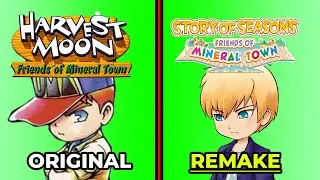 Story of Seasons: Friends of Mineral Town - Bachelor Harvest Moon Design Comparison