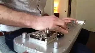 Lap Steel with Duesenberg palm levers.