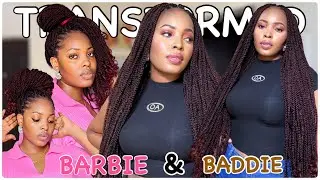 How To; NO RUBBERBANDS, NO LEAVE OUT. EASY DIY CROCHET HAIRSTYLE IN 30 mins