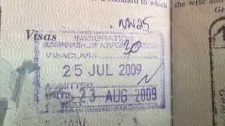 Passport stamp from Thailand