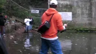 Burts dam salmon fishing olcott new york 10-5-09