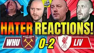 LIVERPOOL&rsquo;S RIVALS & HATERS REACTIONS TO WEST HAM 0-2 LIVERPOOL! PREMIER LEAGUE FAN REACTIONS