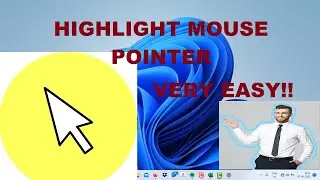 How to highlight your mouse pointer/cursor (No software!) easy ,simple,and quick #mousepointer
