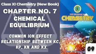 Ch 7 Chemical Equilibrium | Common ion effect | Class 11 chemistry new book | Sindh board