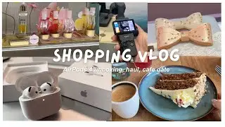 Shopping vlog 🛍️ AirPods 4 unboxing | makeup | cafe | haul
