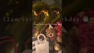 12am surprise birthday from sister & bestie 😘🥰🎂#birthday #surprise
