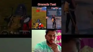 Grenade Test BGMI Vs Free Fire😜 #bgmivsfreefire #funny