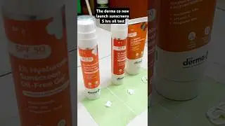 The derma co oil free sunscreen 5 hrs oil test results #sunscreen #oiltest