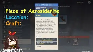 Piece of Aerosiderite Location Craft Genshin Impact MMORPG 2020 l Adventurers l Connect Adventurers