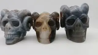 Agate Geode Carved Crystal Skull Realistic, Crystal Healing, Reiki, Energy healing, Day of the Death