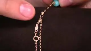 EternaGold Adjustable Gemstone Bead Ankle Bracelet 14K Gold on QVC