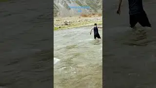 Fast flowing river crossing #No risk No Life