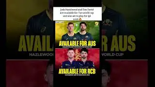 Josh Hazelwood and Tim David are available for T20 world cup and also set to play for ipl 2k26 🔥
